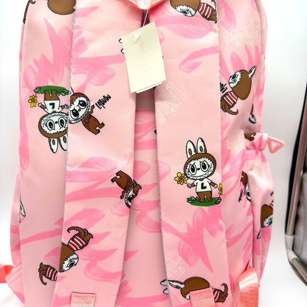 Labubu Inspired Kawaii Pink Backpack - Picture 2 of 3